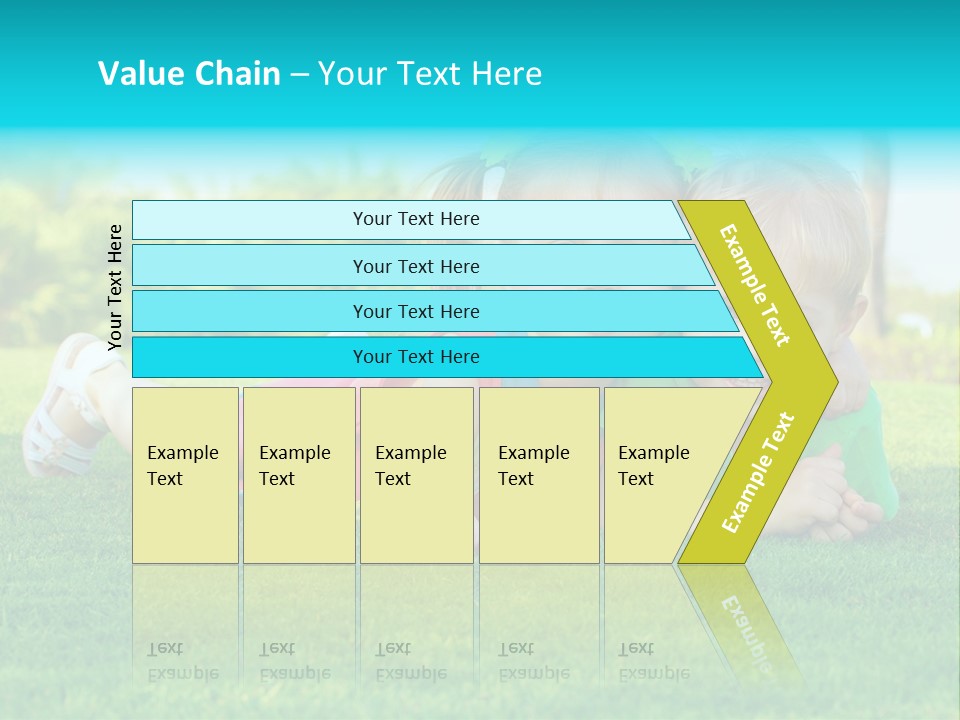 Girl Green Laughing PowerPoint Template