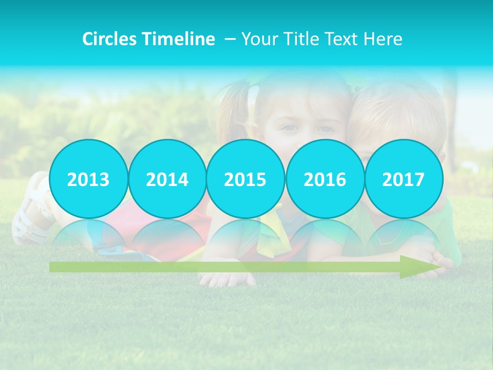 Girl Green Laughing PowerPoint Template