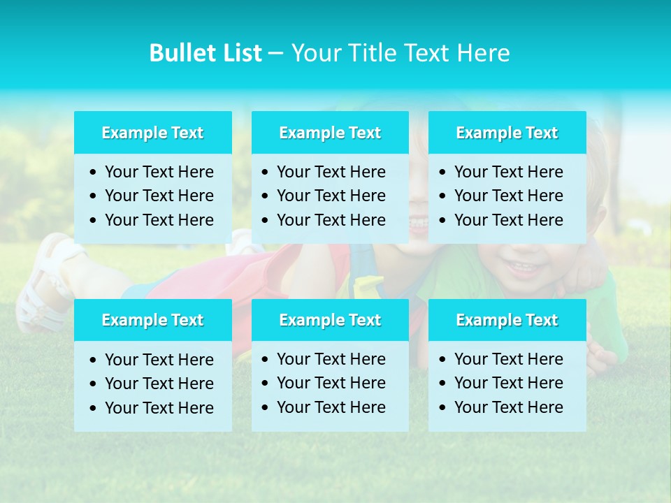 Girl Green Laughing PowerPoint Template