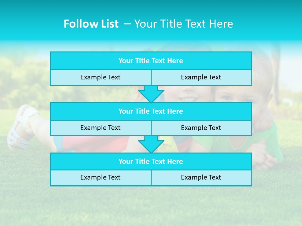 Girl Green Laughing PowerPoint Template