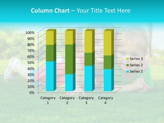 Girl Green Laughing PowerPoint Template