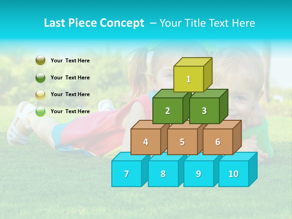 Girl Green Laughing PowerPoint Template