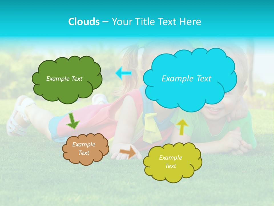 Girl Green Laughing PowerPoint Template