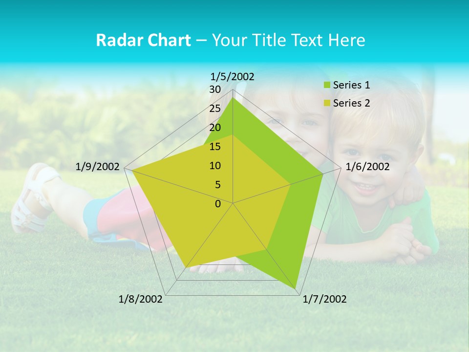 Girl Green Laughing PowerPoint Template