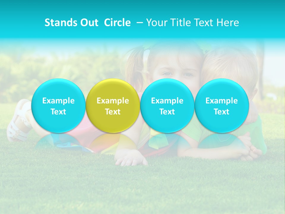 Girl Green Laughing PowerPoint Template