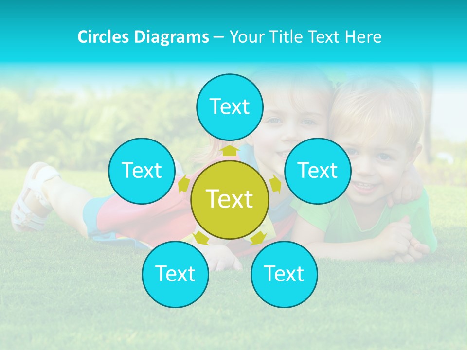 Girl Green Laughing PowerPoint Template