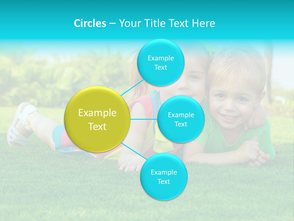 Girl Green Laughing PowerPoint Template