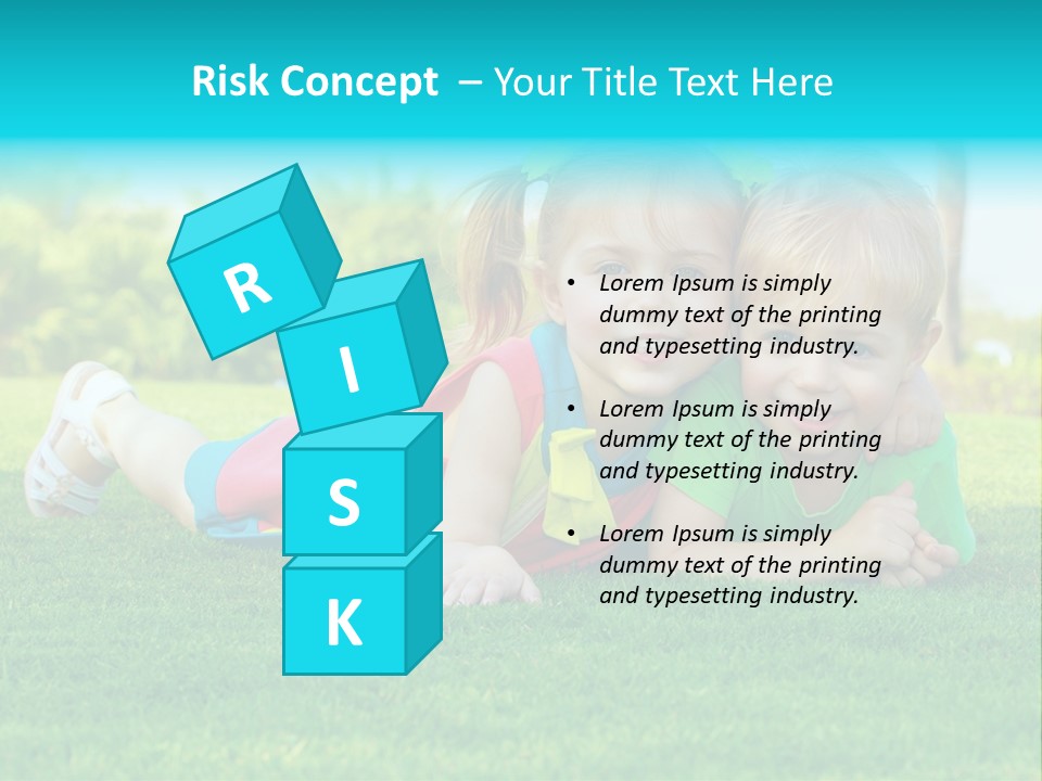 Girl Green Laughing PowerPoint Template