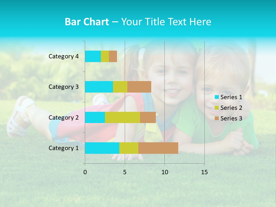 Girl Green Laughing PowerPoint Template