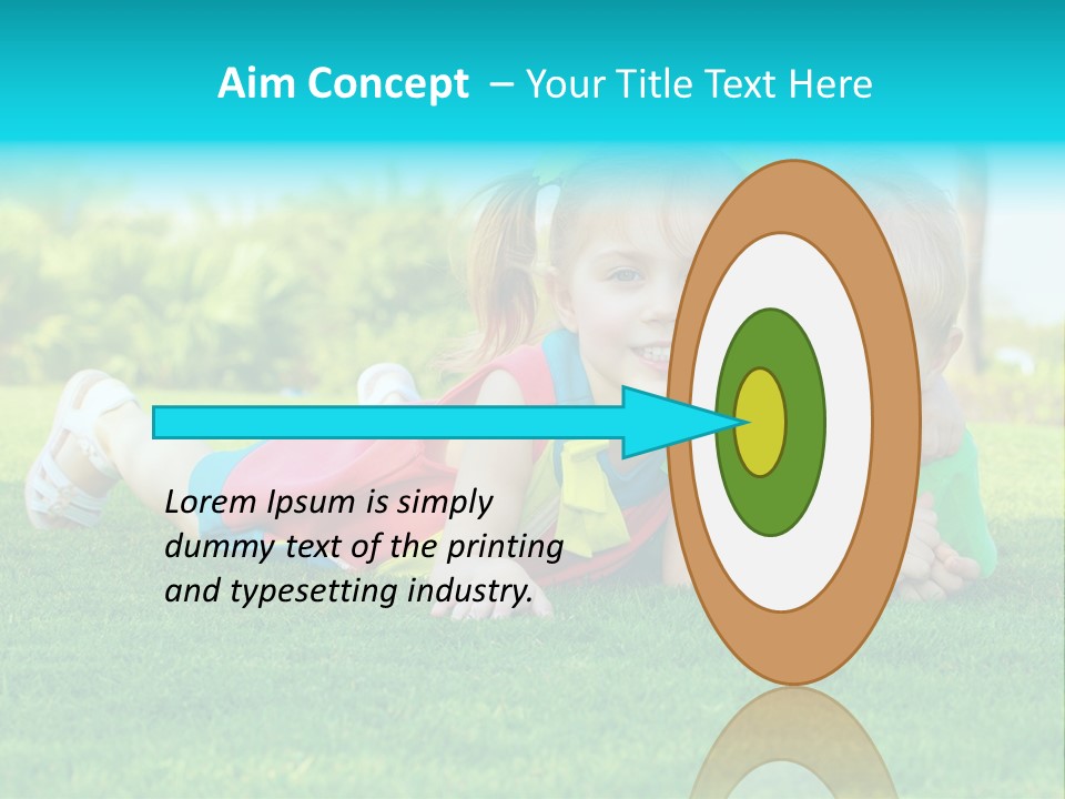 Girl Green Laughing PowerPoint Template