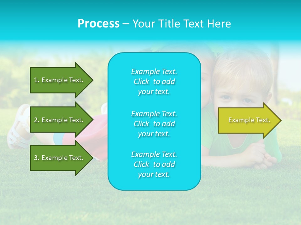 Girl Green Laughing PowerPoint Template