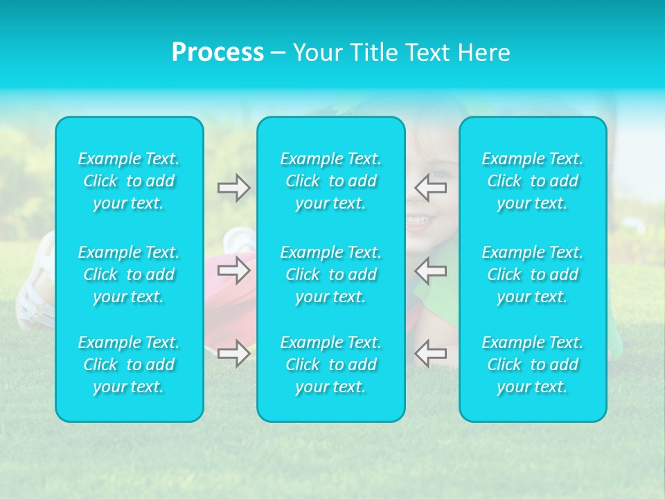 Girl Green Laughing PowerPoint Template