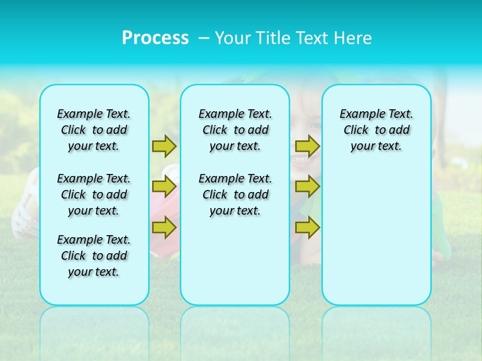 Girl Green Laughing PowerPoint Template