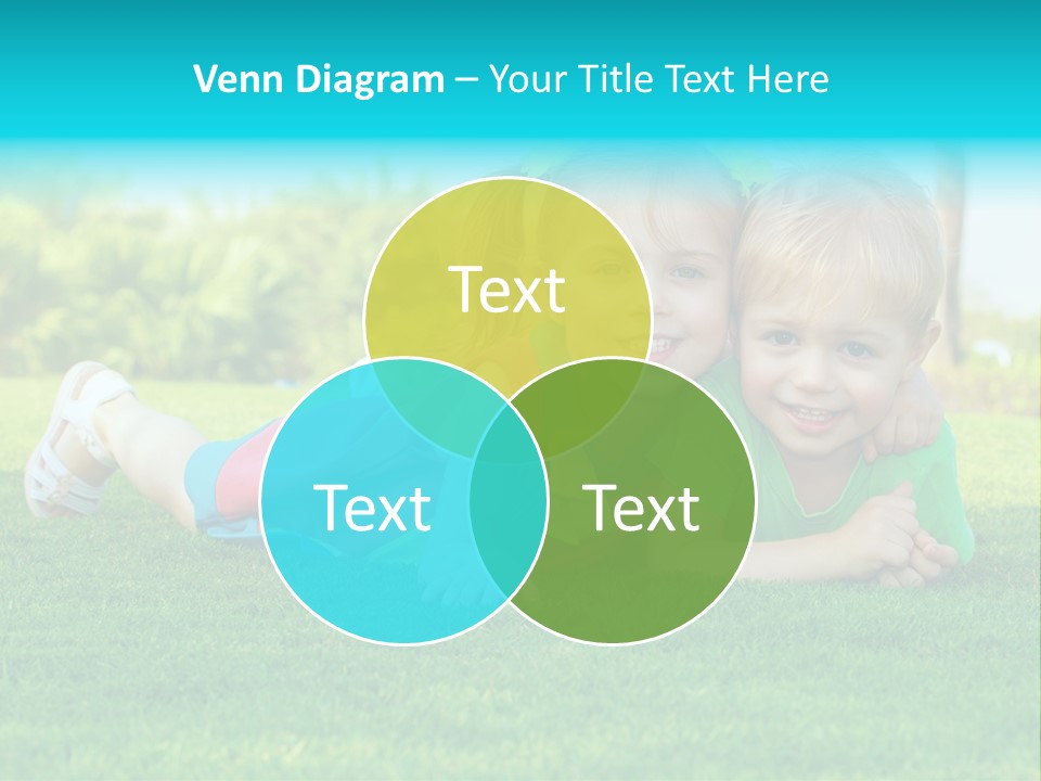 Girl Green Laughing PowerPoint Template