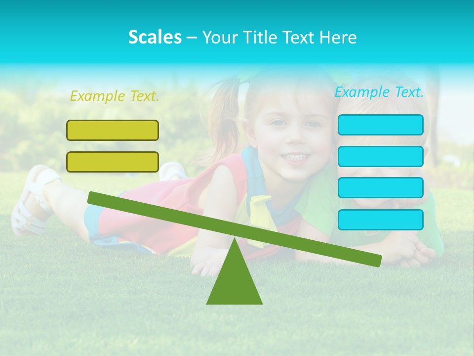 Girl Green Laughing PowerPoint Template