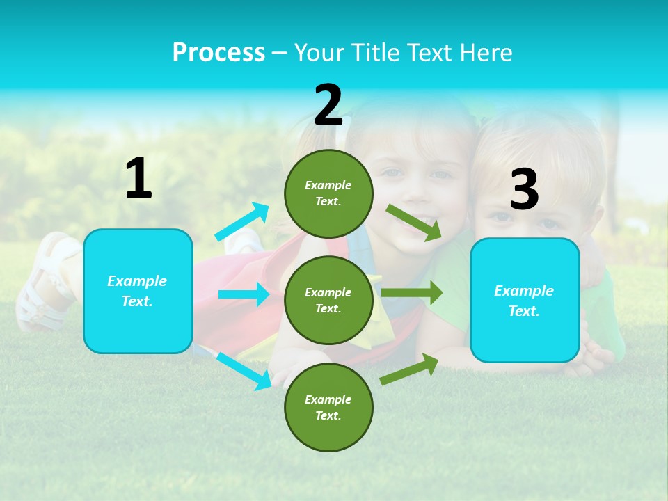 Girl Green Laughing PowerPoint Template