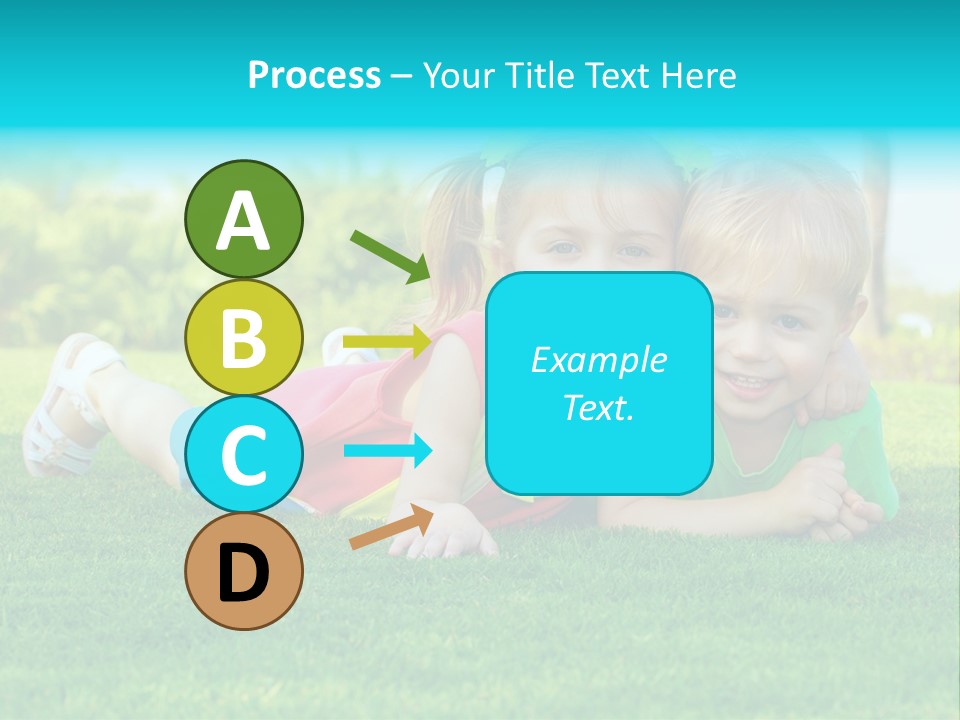 Girl Green Laughing PowerPoint Template