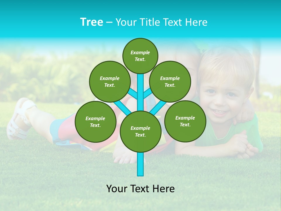 Girl Green Laughing PowerPoint Template