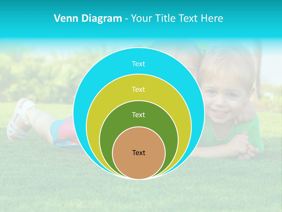 Girl Green Laughing PowerPoint Template