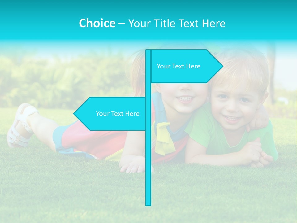 Girl Green Laughing PowerPoint Template