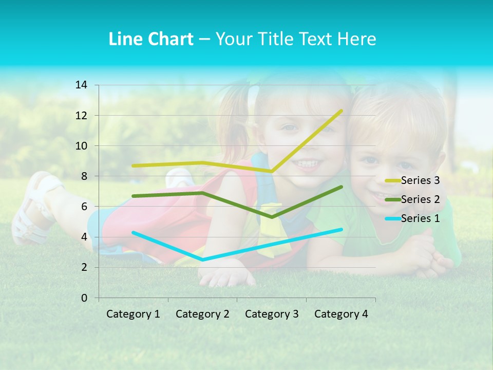 Girl Green Laughing PowerPoint Template