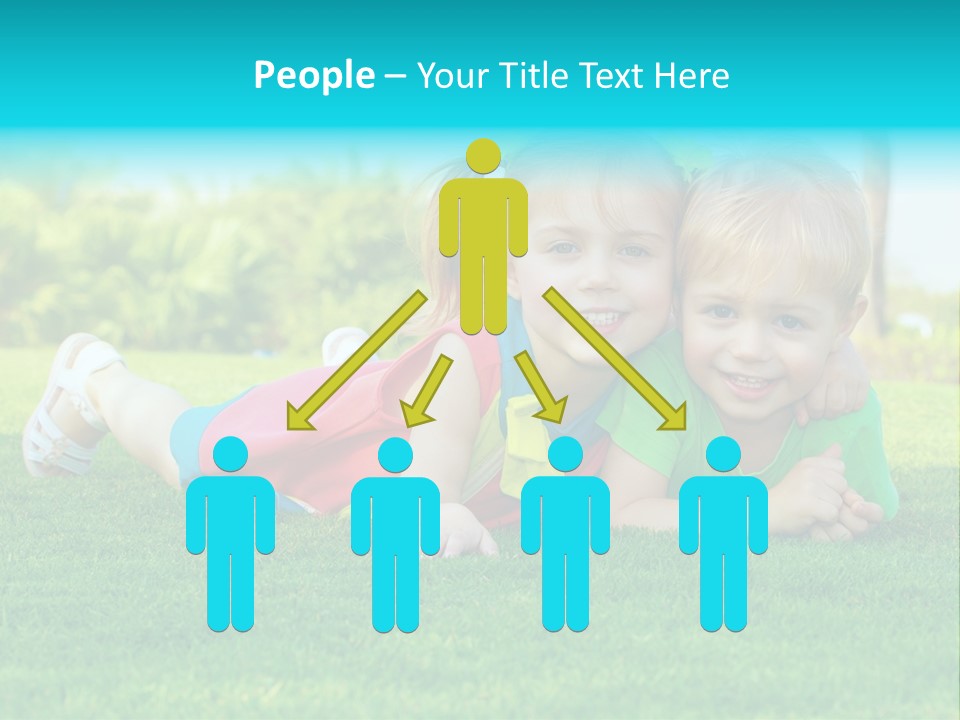 Girl Green Laughing PowerPoint Template