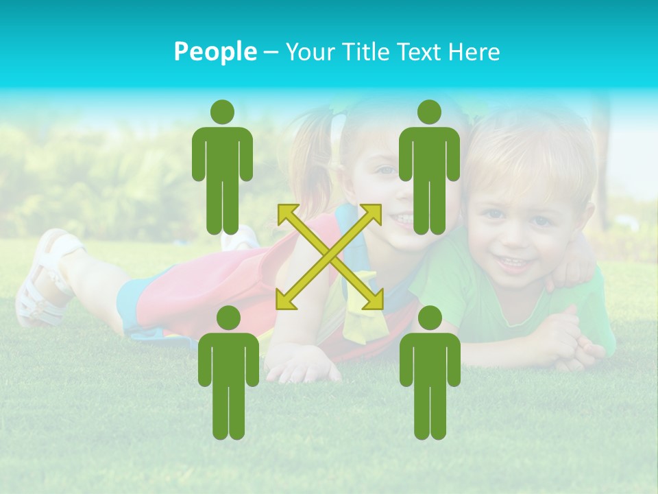 Girl Green Laughing PowerPoint Template