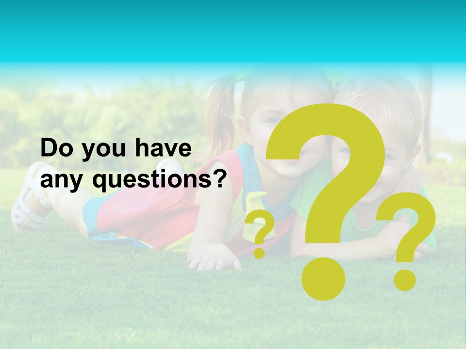 Girl Green Laughing PowerPoint Template