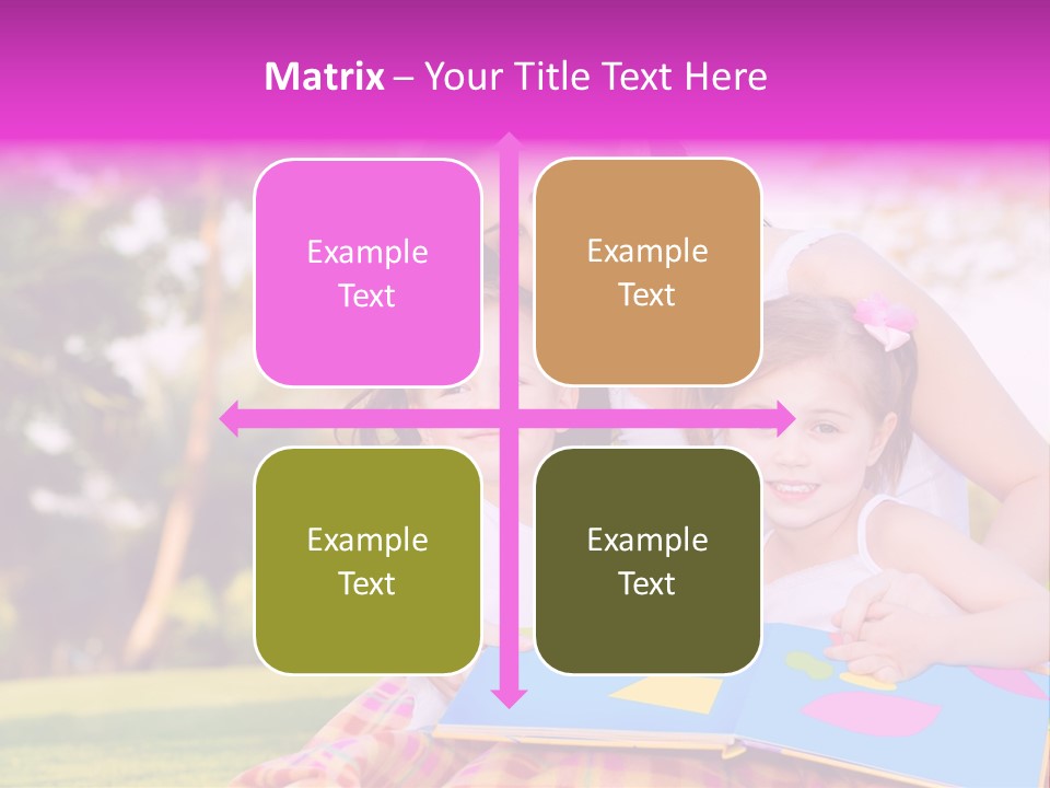 Outdoor Sister Babies PowerPoint Template