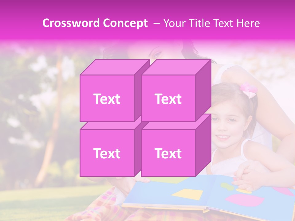 Outdoor Sister Babies PowerPoint Template