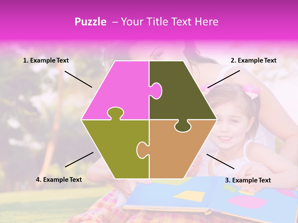 Outdoor Sister Babies PowerPoint Template