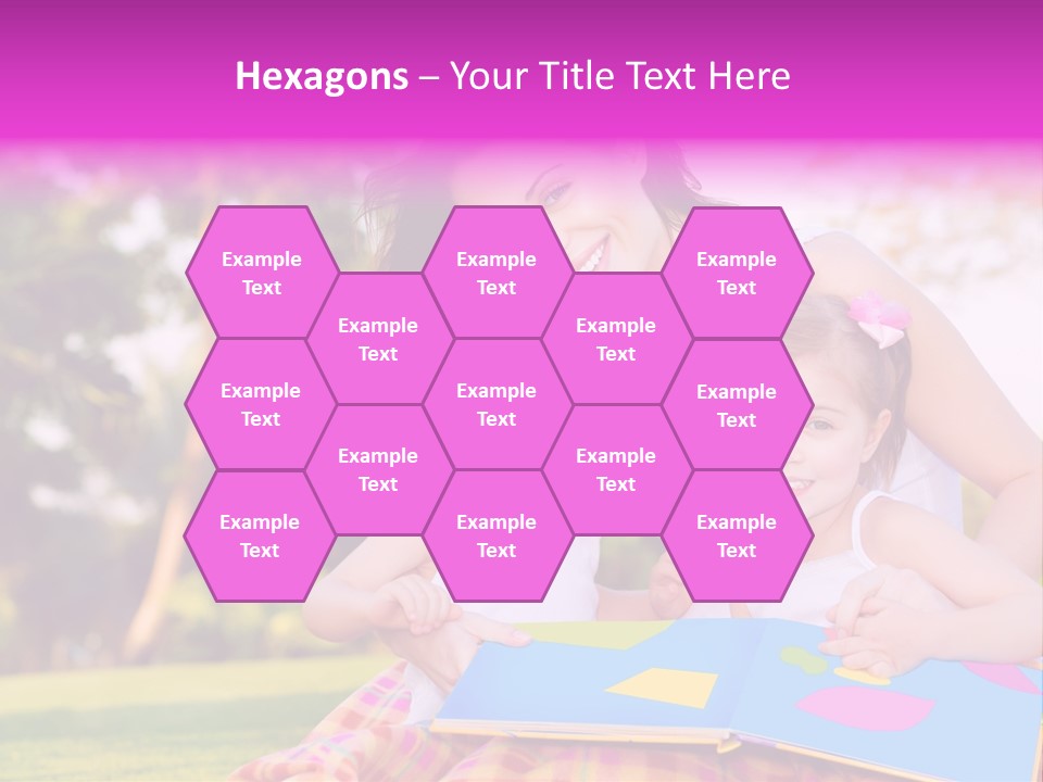 Outdoor Sister Babies PowerPoint Template