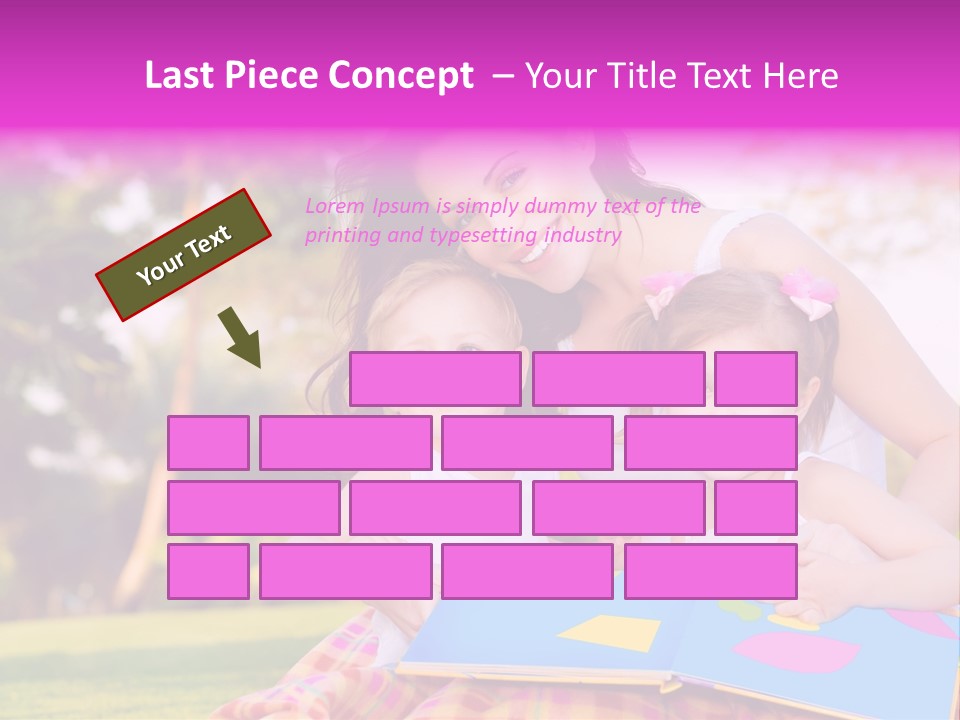 Outdoor Sister Babies PowerPoint Template