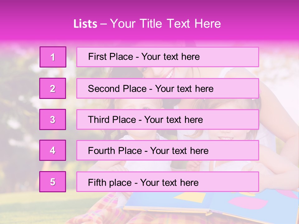 Outdoor Sister Babies PowerPoint Template