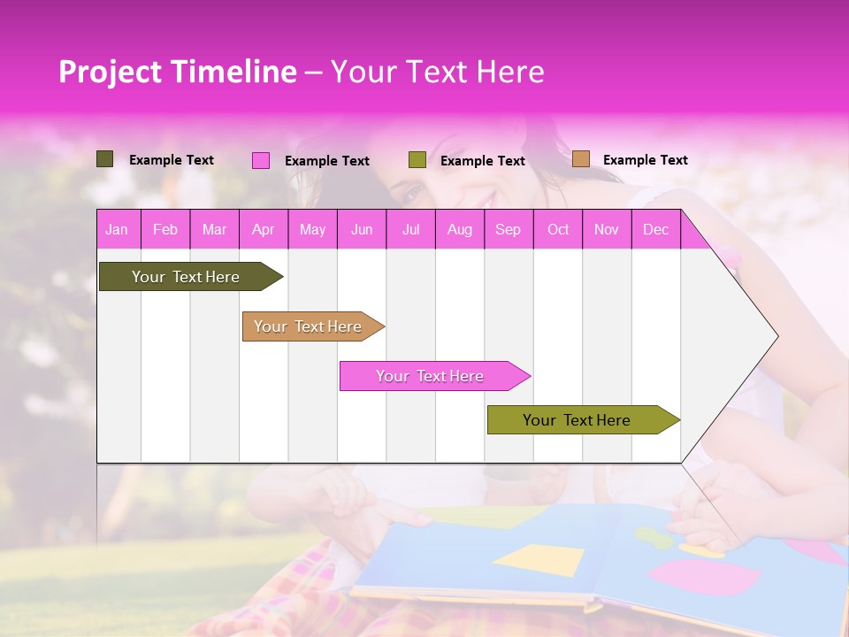 Outdoor Sister Babies PowerPoint Template