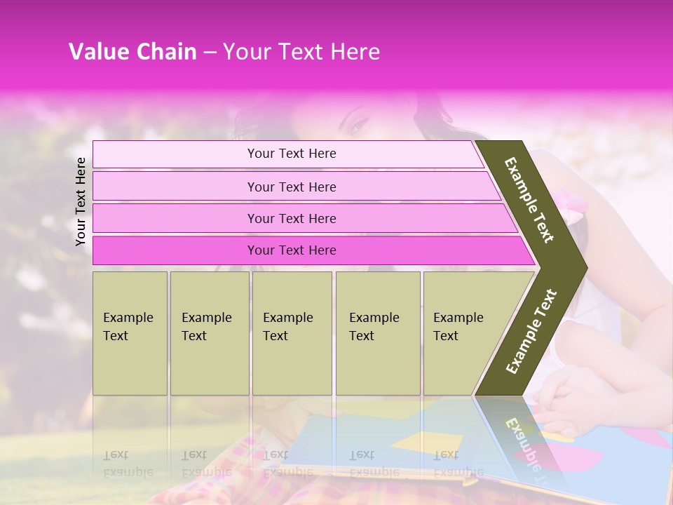 Outdoor Sister Babies PowerPoint Template