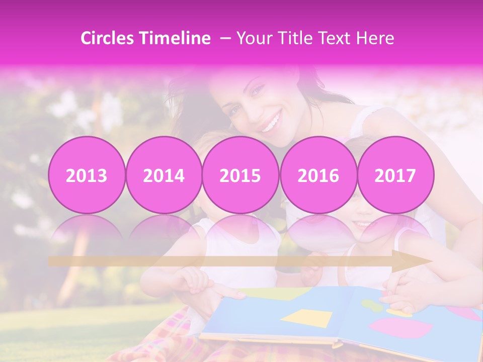 Outdoor Sister Babies PowerPoint Template