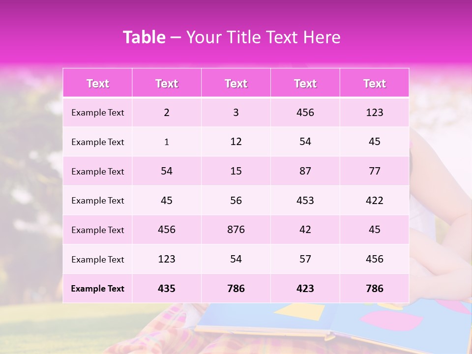 Outdoor Sister Babies PowerPoint Template