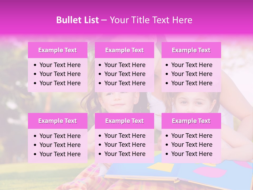 Outdoor Sister Babies PowerPoint Template