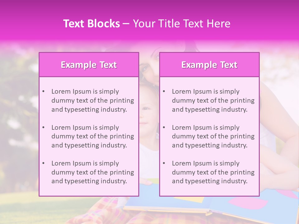 Outdoor Sister Babies PowerPoint Template