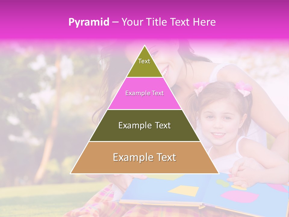 Outdoor Sister Babies PowerPoint Template