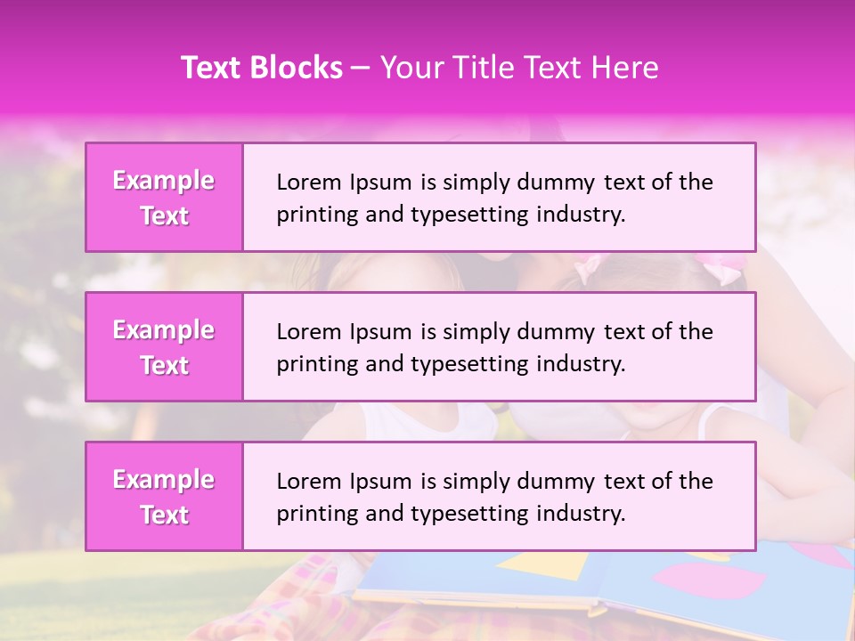 Outdoor Sister Babies PowerPoint Template