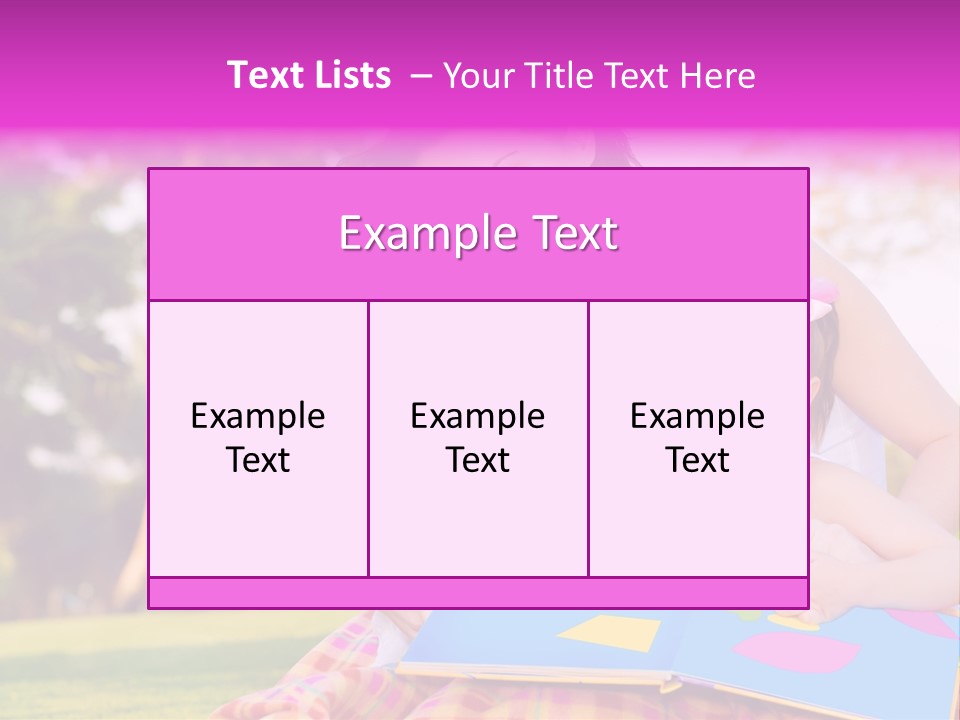 Outdoor Sister Babies PowerPoint Template