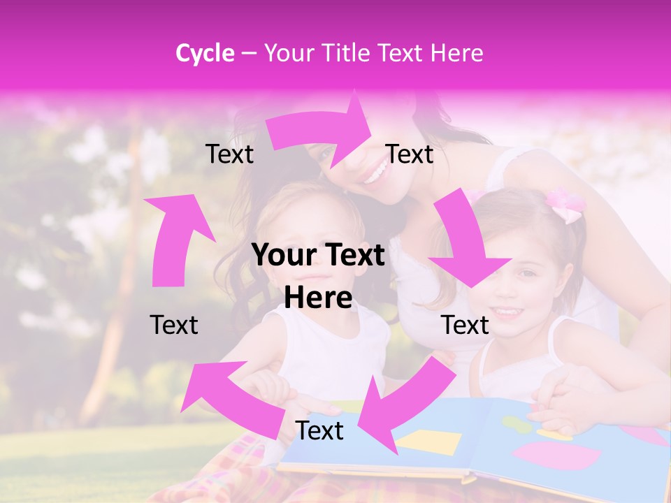 Outdoor Sister Babies PowerPoint Template