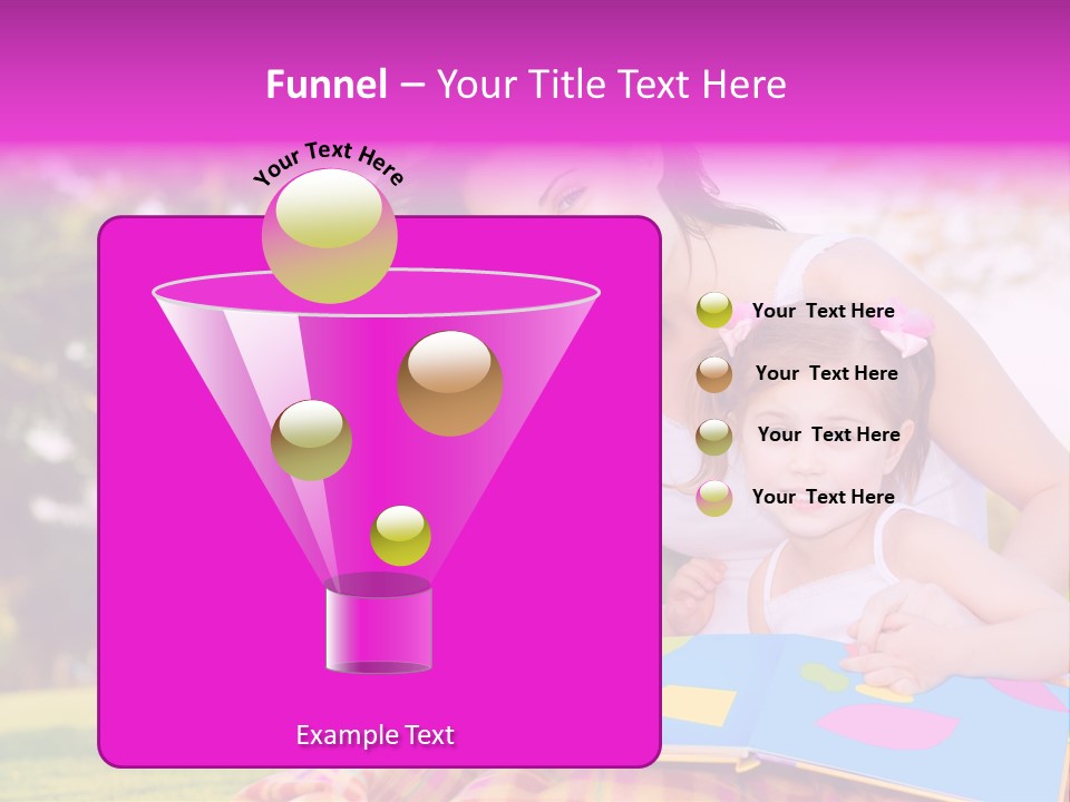 Outdoor Sister Babies PowerPoint Template