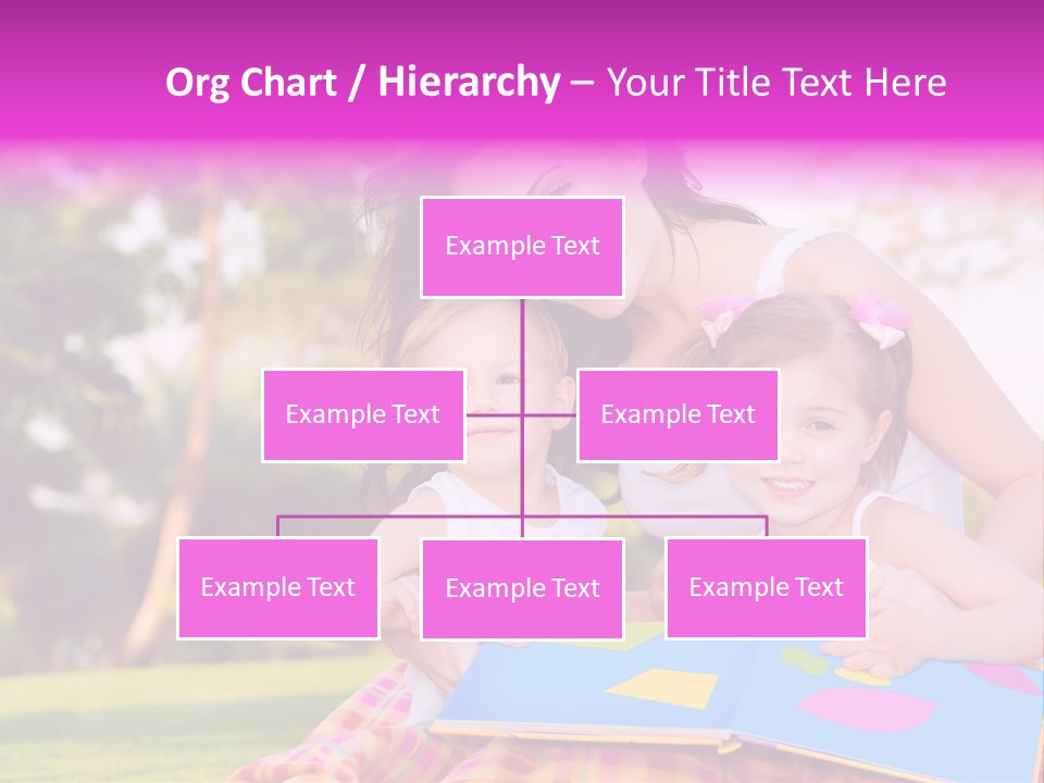 Outdoor Sister Babies PowerPoint Template