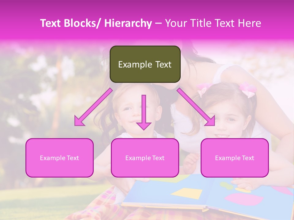 Outdoor Sister Babies PowerPoint Template