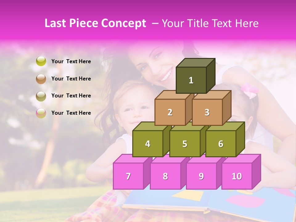 Outdoor Sister Babies PowerPoint Template