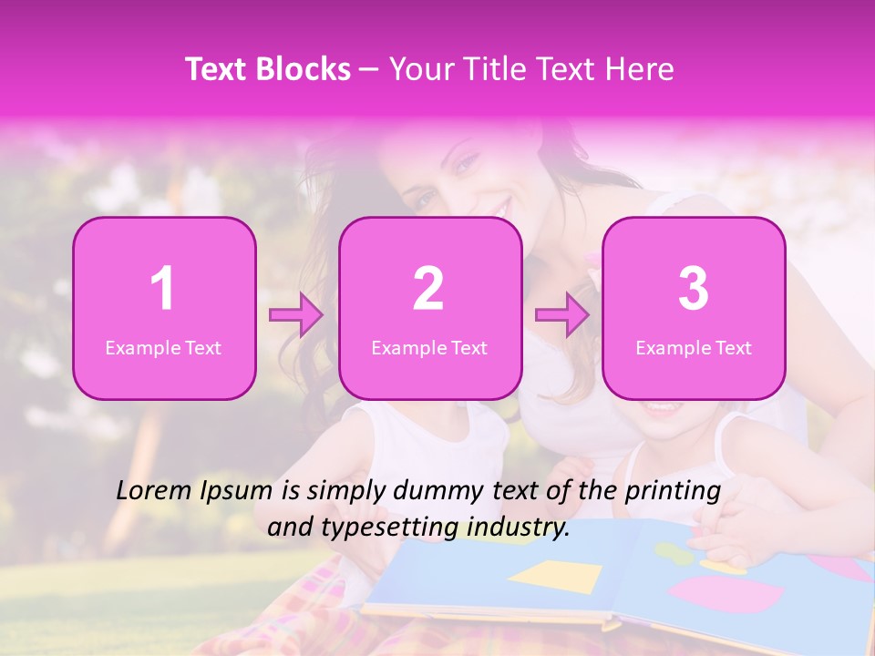 Outdoor Sister Babies PowerPoint Template