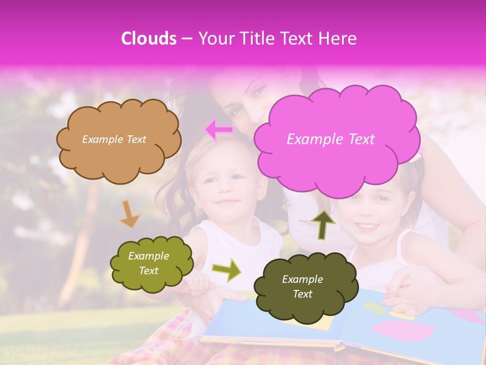 Outdoor Sister Babies PowerPoint Template